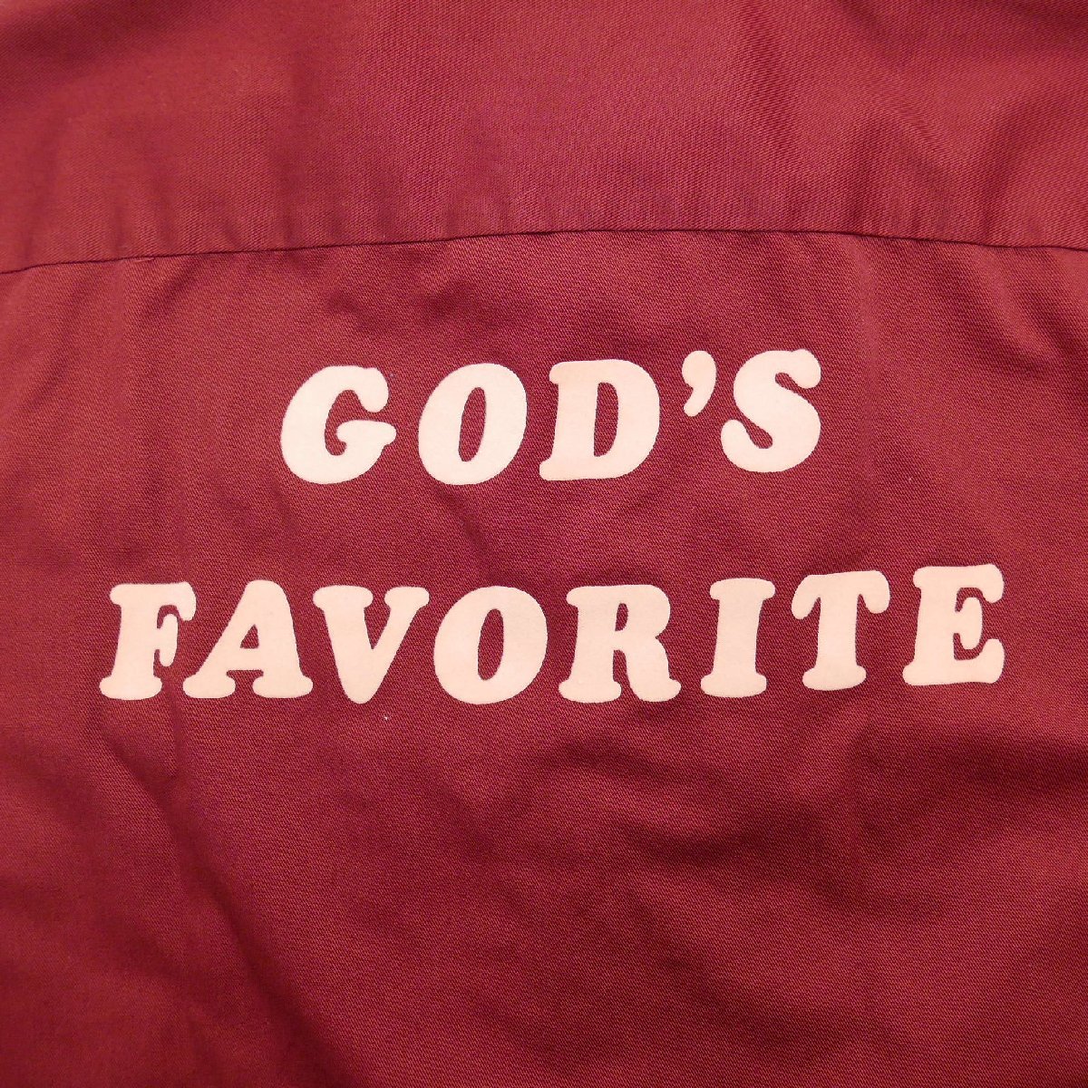 19AW Supreme シュプリーム God’s Favorite S/S Work Shirt ゴッド フェイバリット ショートスリーブ 半袖ワーク シャツ BURGUNDY M_画像7