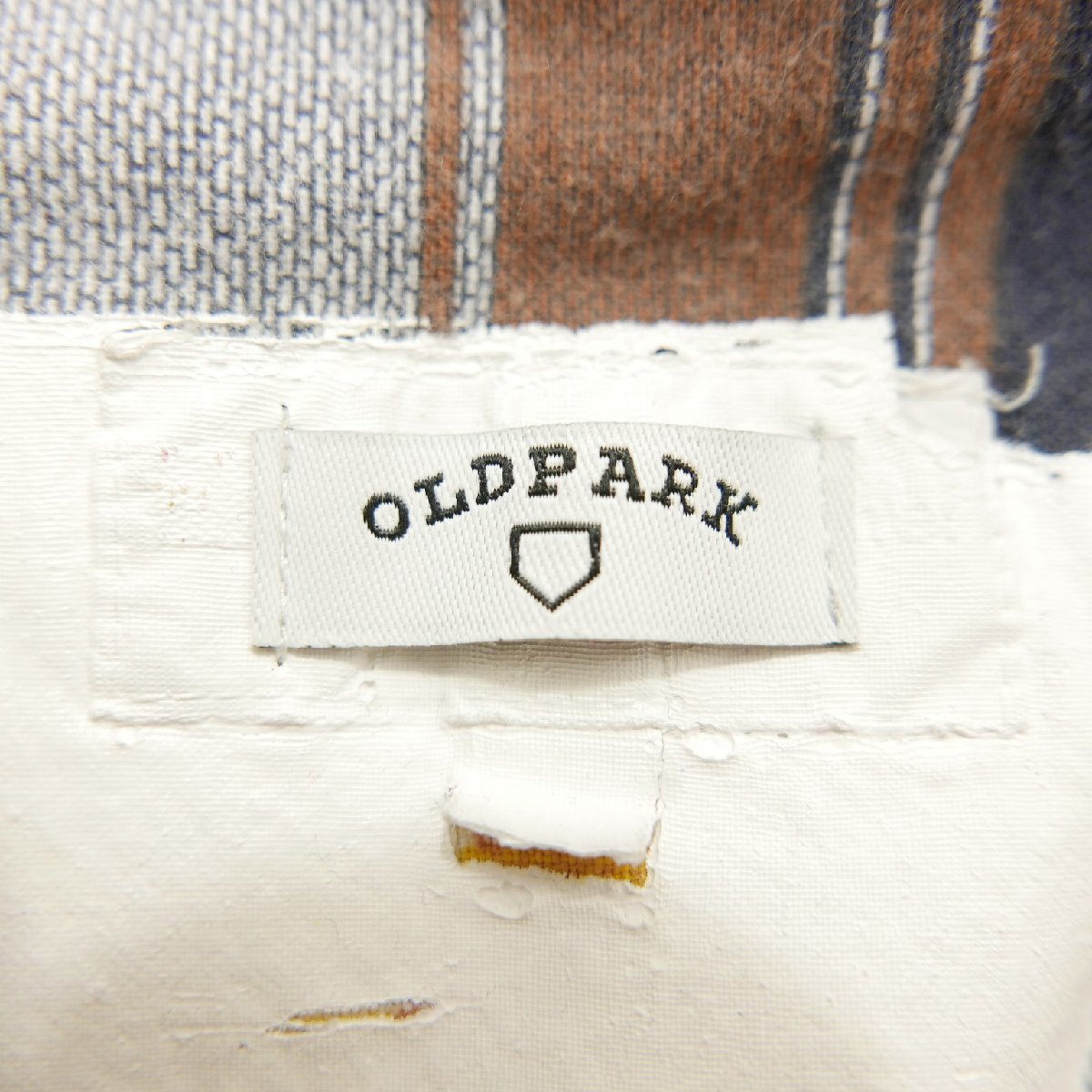 OLD PARK オールドパーク SHEET WIDE SHIRT 再構築 リメイク 長袖チェックシャツ MULTI_画像10