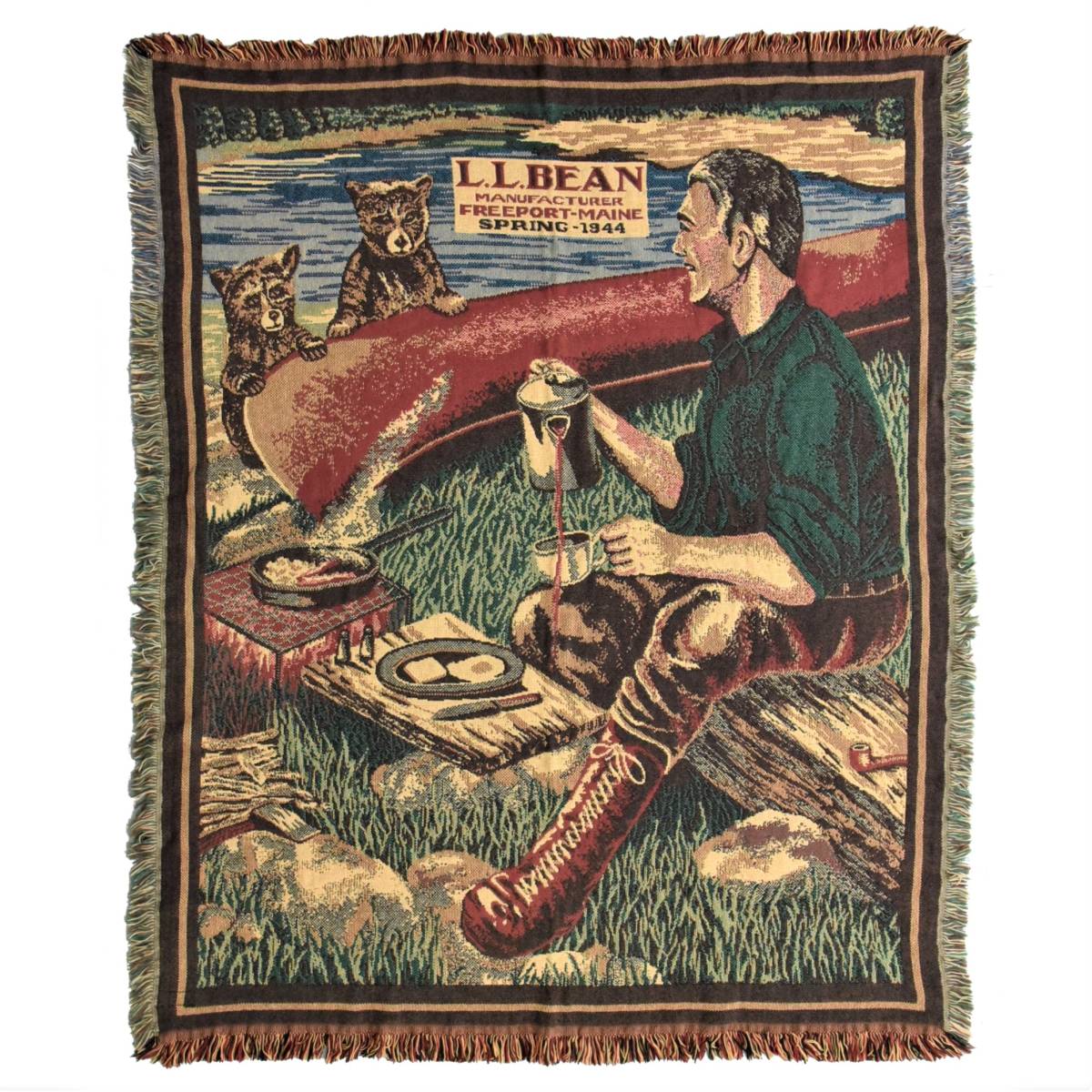 注目ショップ カタログ柄 SPRING 1944 L.L.Bean USA製 80s 希少! 美品! コットン ビーンブーツ ベア キャンプ ブランケット ヴィンテージ ラグ その他 注目ショップ カタログ柄 SPRING 1944 L.L.Bean USA製 80s 希少! 美品! コットン ビーンブーツ ベア キャンプ ブランケット ヴィンテージ ラグ その他