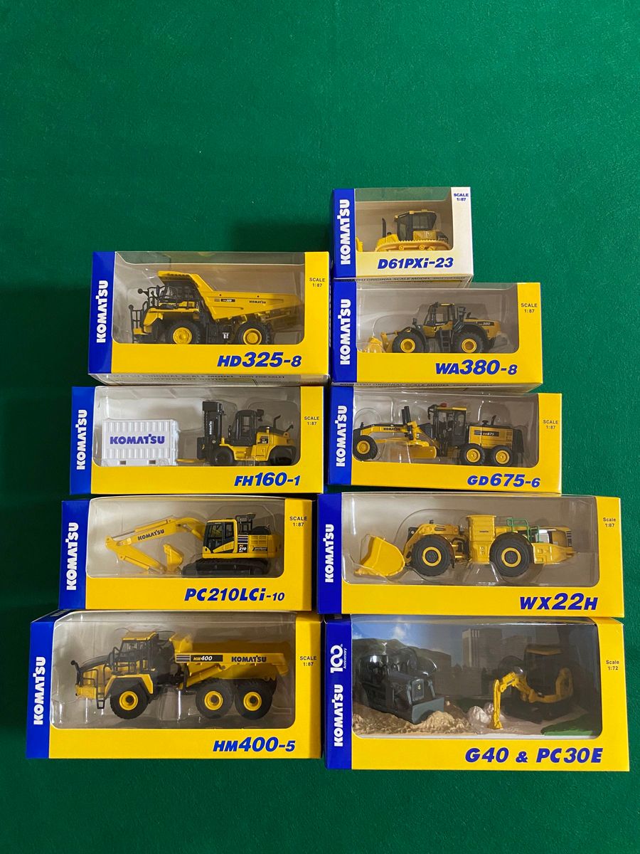 KOMATSU コマツオリジナルミニチュア 非売品 株主優待　　　　　9台セット