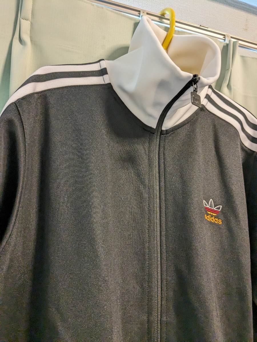 アディダスオリジナルス ジャージ トラックジャケット adidas Originals HK7408 /XL/ドイツ ブラック ハイネック 60年代_画像3