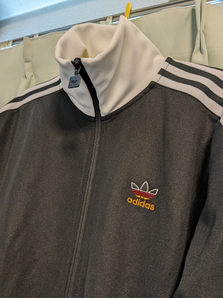 アディダスオリジナルス ジャージ トラックジャケット adidas Originals HK7408 /XL/ドイツ ブラック ハイネック 60年代_画像2