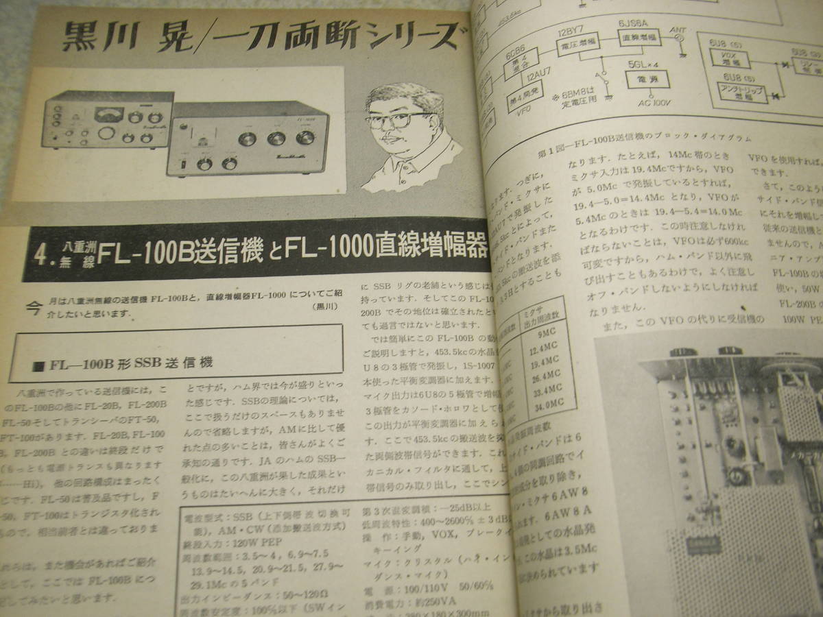 ラジオ技術 1967年4月号 八重洲無線FL-100B送信機とFL-1000SSB送信装置 トリオTX-15S/TX-20Sキットの製作 マランツ型プリアンプの製作の画像2