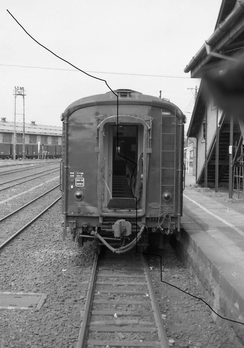 国鉄時代　雑客　旧客　旧型客車（オロハネ10 スエ78など）　荷物列車 8枚　データをメール添付で。_函館本線。