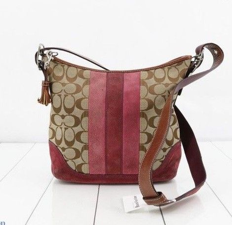 COACH コーチ シグネチャー ストライプ ショルダーバッグ 6877|PayPay