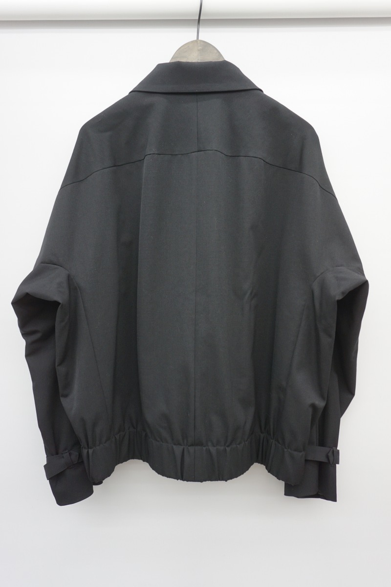 美品21AW ATTACHMENT アタッチメント WOOL GYABARDINE FLIGHT JACKETギャバジン ジャケット AB12-207 黒922N▲_画像2