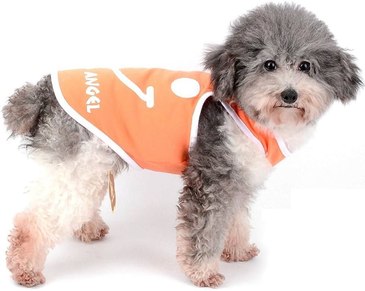 【XL】犬服 夏 犬用 タンクトップ 小型犬服 子犬用 ドッグウェア チワワ オレンジ