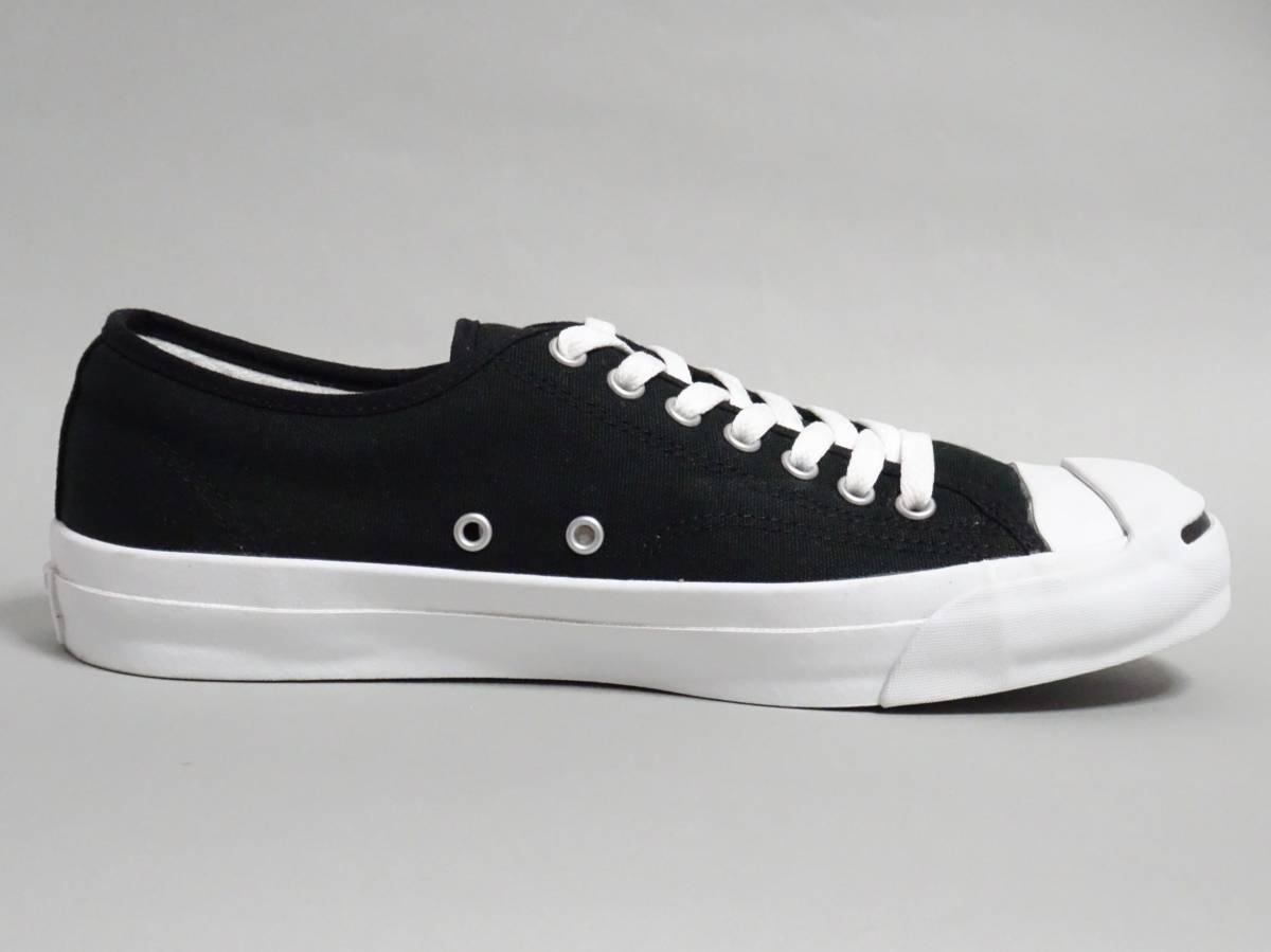 即決 CONVERSE JACK PURCELL 27.5cm ローカットスニーカー コンバース ジャックパーセル メンズ 黒 ブラック BLK キャンパス 通学 タウン_画像3