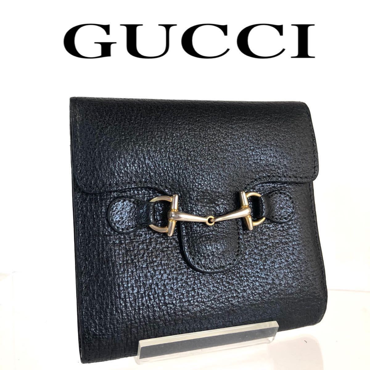 GUCCI ホースビット コンパクト財布 美品 Yahoo!オークション - 外観キレイ GUCCI グッチ ホースビット