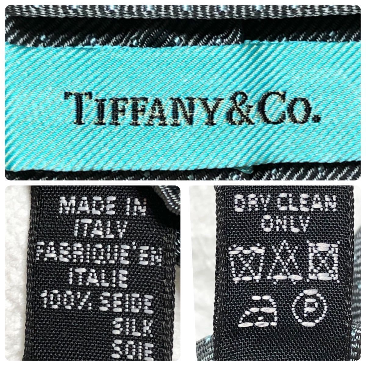美品 TIFFANY&Co ティファニー ネクタイ ドット 総柄 シルク100 美品 TIFFANY&Co ティファニー ネクタイ ドット 総柄 シルク100