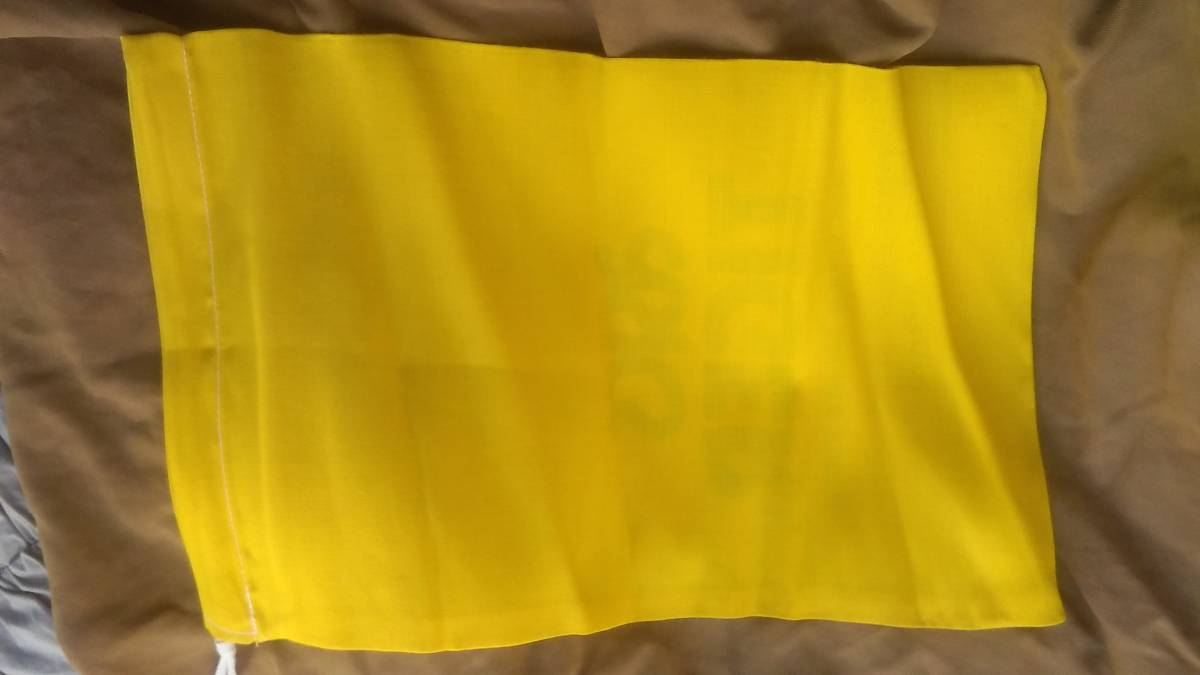 昭和レトロ　asics TIGER（アシックスタイガー）巾着シューズ袋　黄色/イエロー　８０年代_画像3