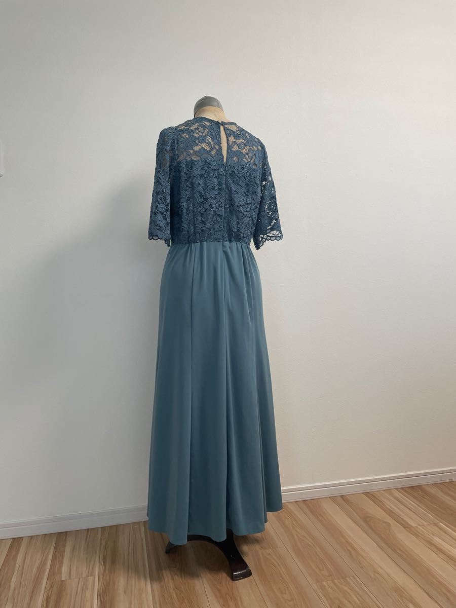 greeen label relaxing 新品ドレス レースコンビ フレア ワンピース