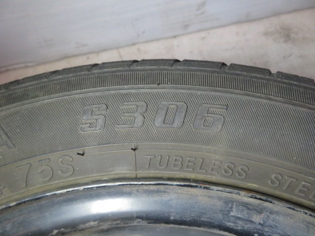 ダイハツ　純正　スチールホイール　14インチ　4.5J　PCD100　4穴　2本セット　ヨコハマ　S306　155/65R14　ミラココア　L675S　22139　伊t_画像3