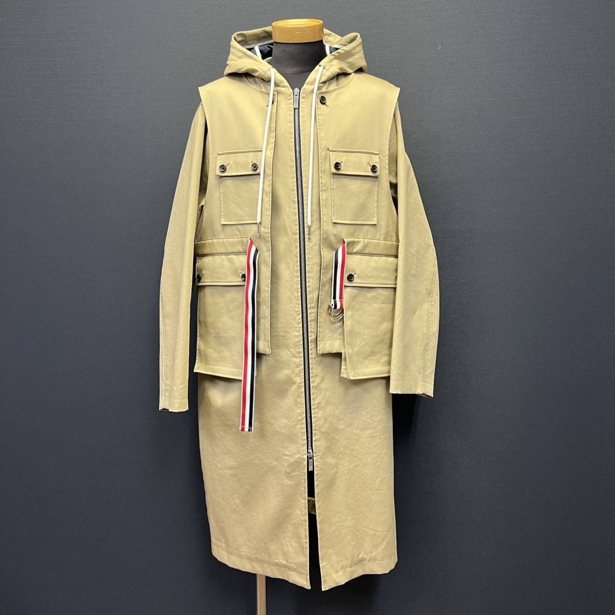 THOM BROWNE Detachable Vest Macintosh Parka トムブラウン デタッチャブル ベスト マッキントッシュ パーカー size 1_画像1