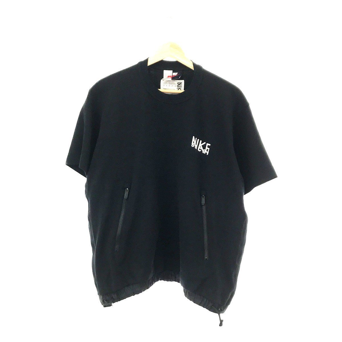 タグ付 NIKE ナイキ SACAI サカイ DQ9056-010 コラボモデル S/S TOP T-SHIRT Tシャツ トップス M ブラック