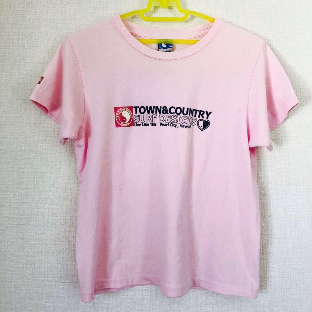 タウン&カントリー 綿100% コットン100% 半袖Tシャツ Tシャツ 部屋着　ビンテージ サイズM 女の子　女子　中学生