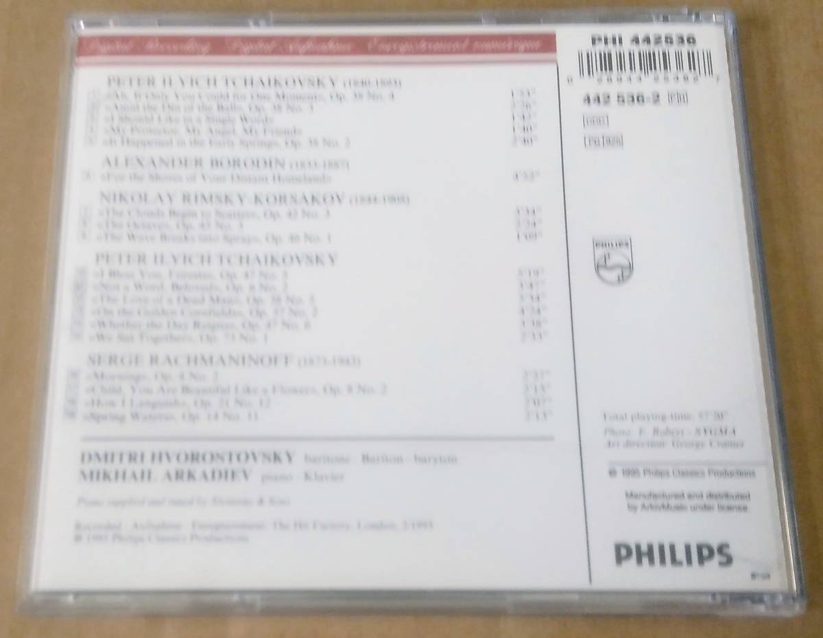 　【US PHILIPS直輸入盤CD-R仕様】　それは早春のことだった～ロシアより愛をこめて　ドミトリー・ホロストフスキー　⑦_画像2