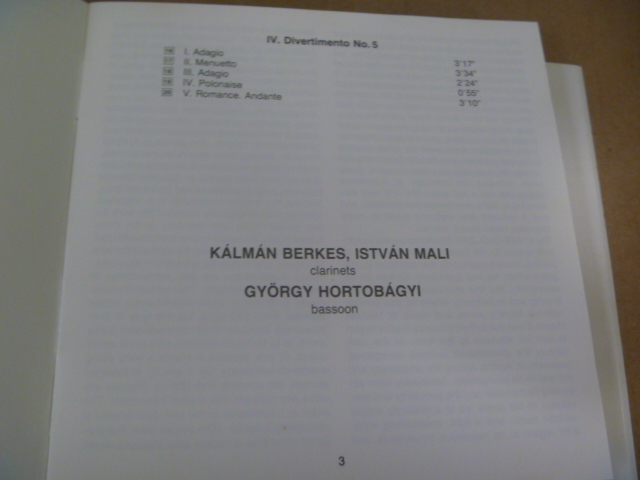  【洪HUNGAROTON三洋電機プレス帯解説】 モーツァルト:4つの喜遊曲 K.439b | ベルケシュ [1977年] [21]の画像4