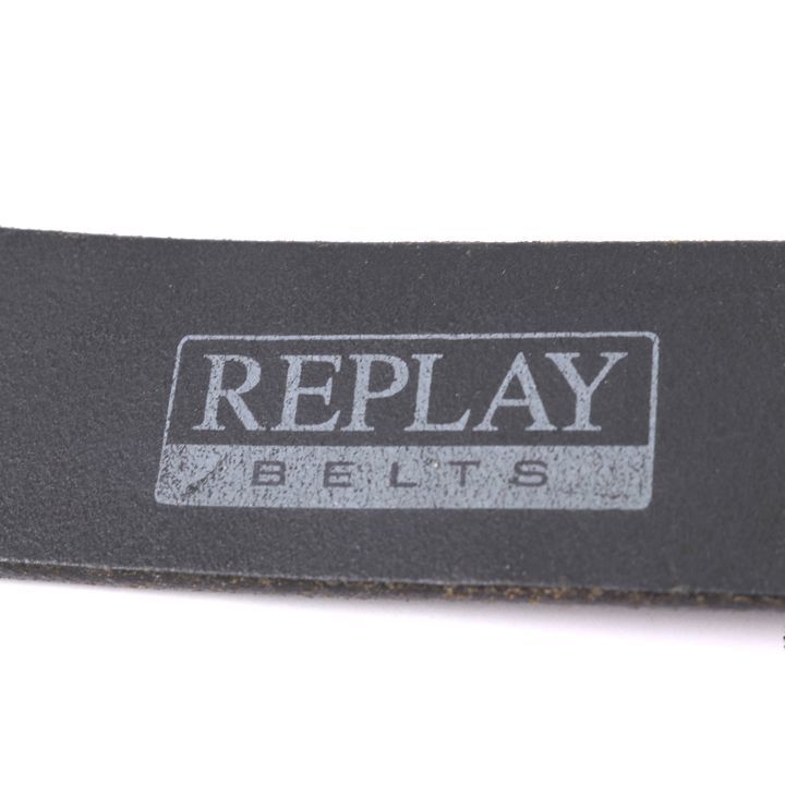 リプレイ ベルト 本革レザー ロゴバックル AM2054 ビジネス フォーマル ブランド 小物 メンズ 26/65サイズ ブラック REPLAY_画像2
