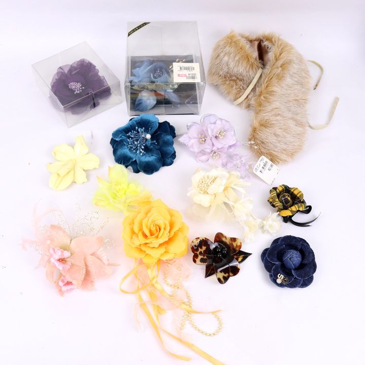  corsage tippet etc. 13 point set flower motif flower ceremony small articles together large amount lady's 