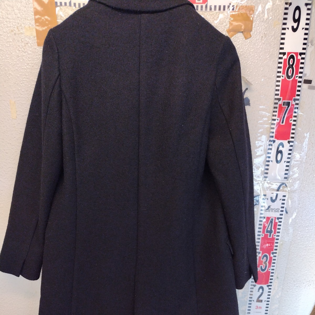  world cdec lady's M size half coat black 9|15 size dress length 90 shoulder width 38 width of a garment 43 length of a sleeve 60