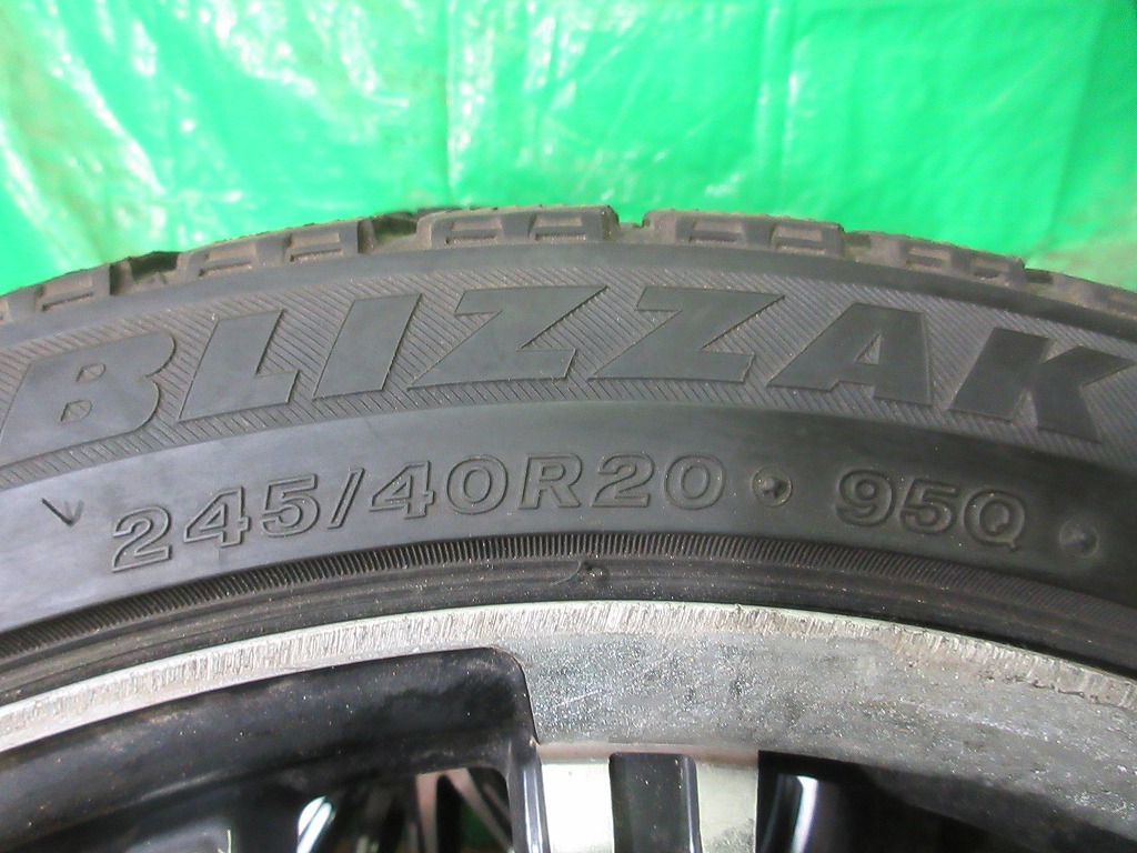 BRIDGESTONE VRX 245/40R20 4本 No.3591S スタッドレス 冬タイヤ BLEST BAHNSTECHアルミホイール アルファード等の画像9