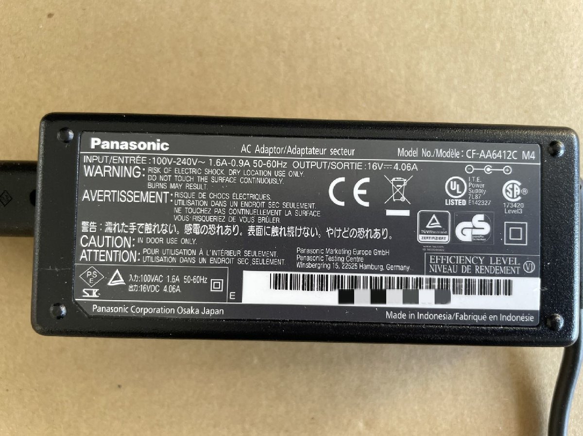 ★動作品★Panasonic/パナソニック CF-AA6412C M4 ACアダプタ 16V 4.06A Input：AC100V~240V★AB759_画像2