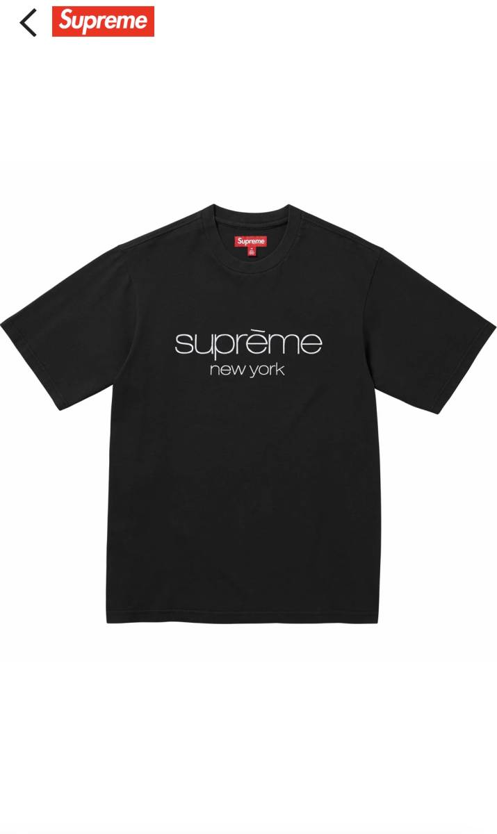 大量入荷 Top S/S Logo Classic Supreme Black クラシック Tシャツ M