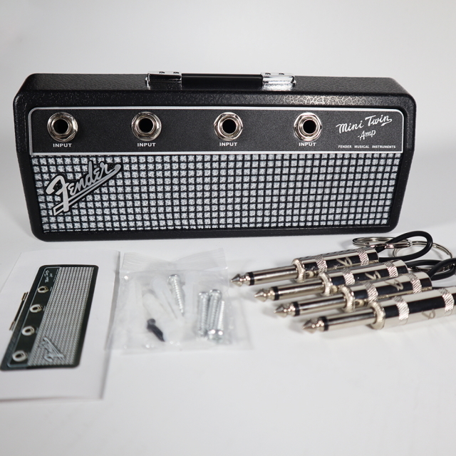 PFM フェンダー アンプヘッド型キーハンガー Fender Mini Twin Amp Jack Rack キーチェーン4本付き壁掛キーホルダーヴィンテージアメリカン_画像5