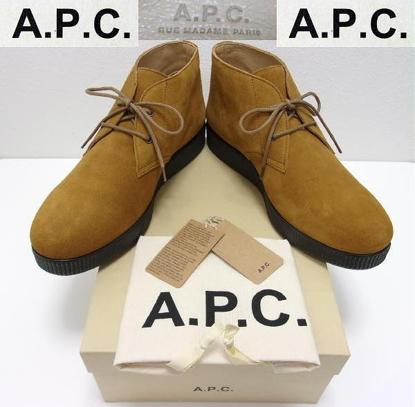 A.P.C.■アー・ペー・セー■デザートブーツ■レザー■スエード■ポルトガル■DESART BOOTS SPORT■TAUPE■黄土■新品■44_画像1