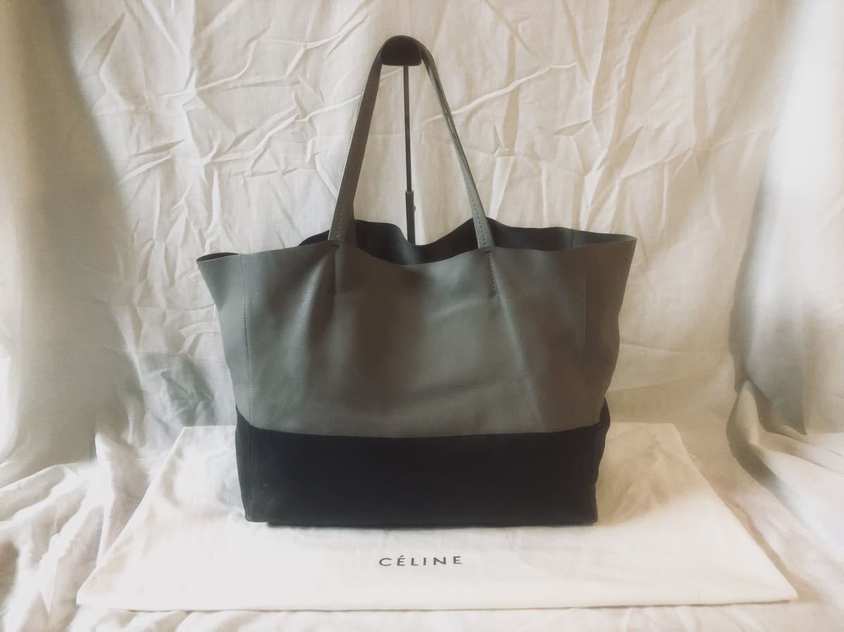 □正規品□ CELINE セリーヌ ホリゾンタル カバ レザー バイカラー