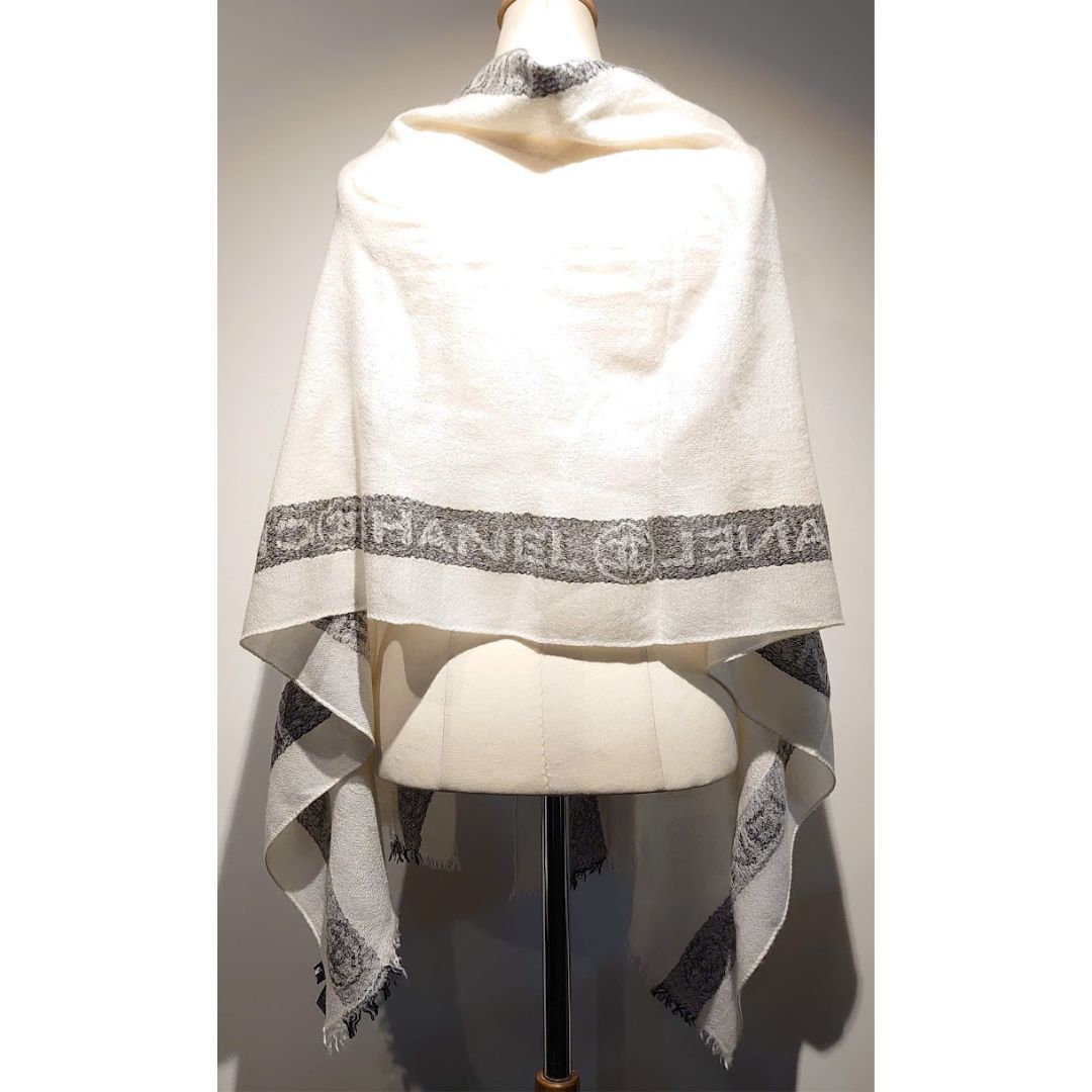 美品】CHANEL シャネル 薄手ストール 羽織 ココマーク シャネルロゴ