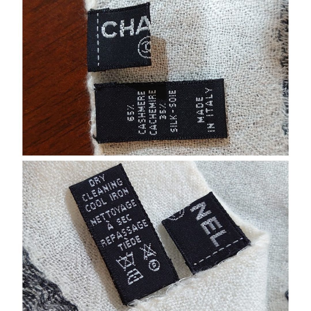 美品】CHANEL シャネル 薄手ストール 羽織 ココマーク シャネルロゴ