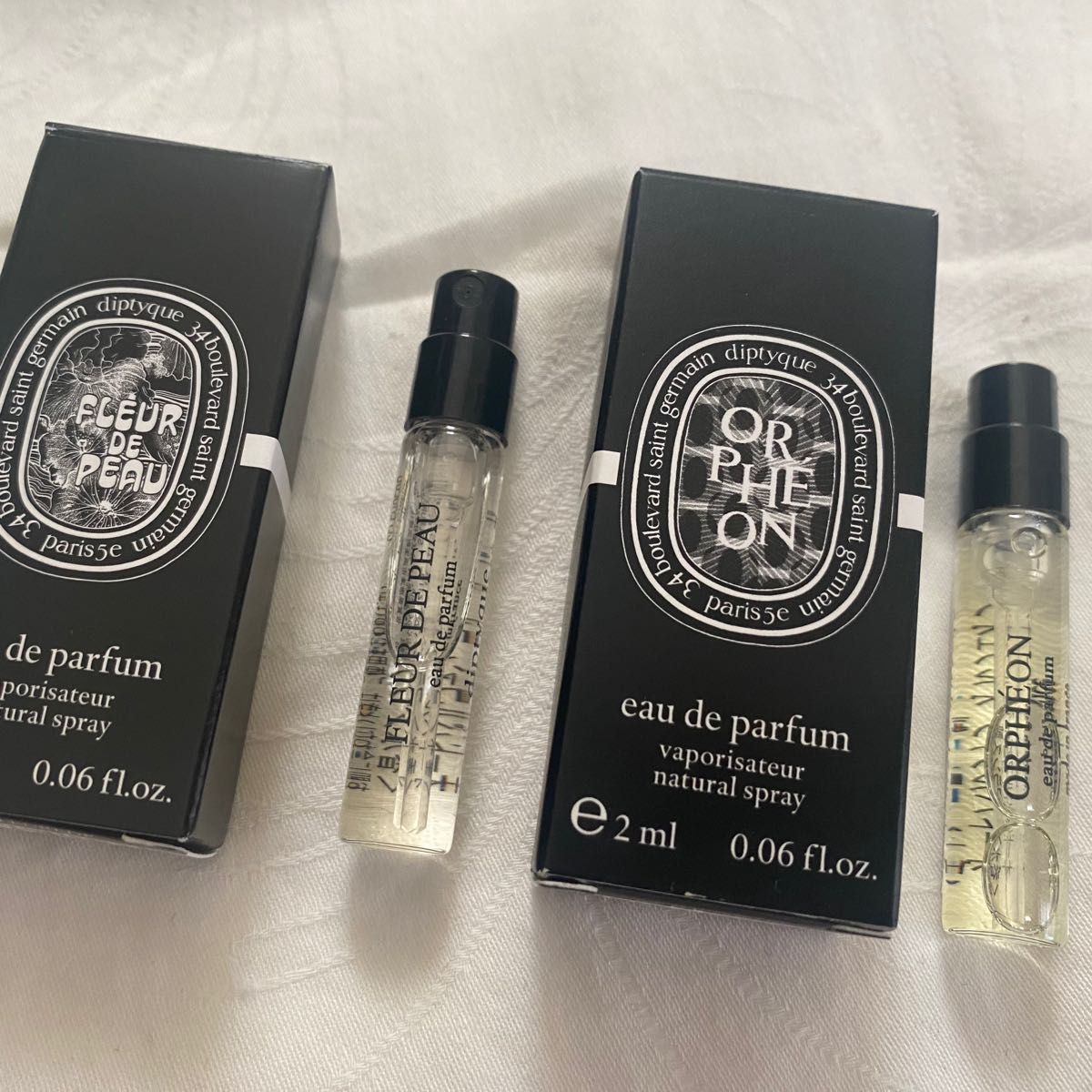 未使用】diptyque ディプティック オードパルファン フルールドゥポー/オルフェオン 2mL サンプルセット｜PayPayフリマ