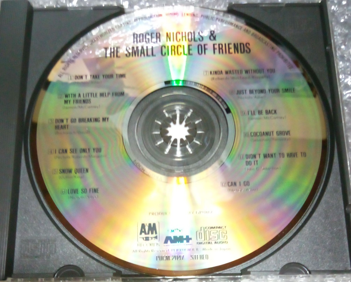 【CD/国内盤1995年】ロジャー・ニコルズ＆ザ・スモール・サークル・オブ・フレンズ Roger Nichols & Small Circle Of Friends POCM-2047_画像4