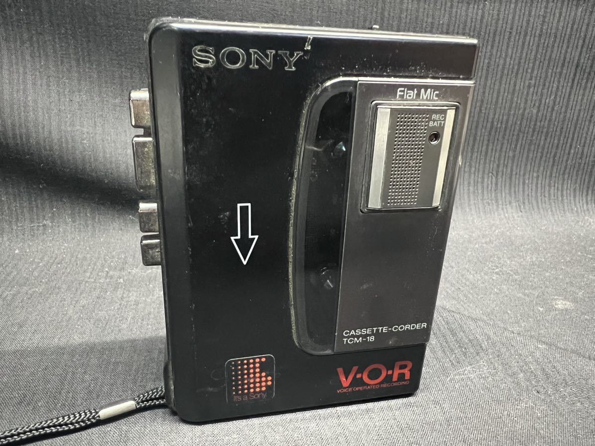 〇Da左84〇60 SONY ソニー V・O・R カセットコーダー TCM-18 ポータブル カセットレコーダー VOICE OPERATED RECORDING