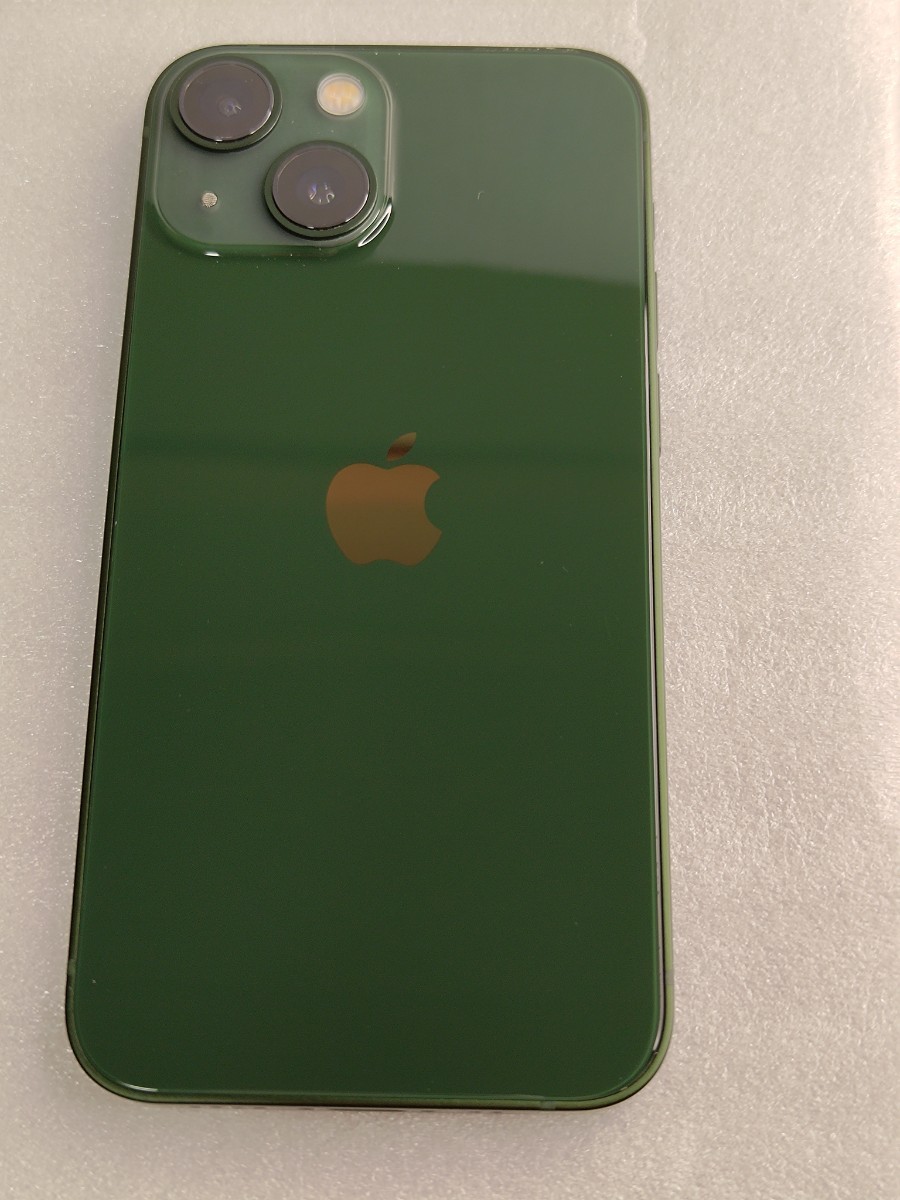 外装未使用交換整備済品 アップルストア版 SIMフリー iPhone 13 mini 128GB グリーン バッテリー94% Green  iPhone13 ミニ 新品同様