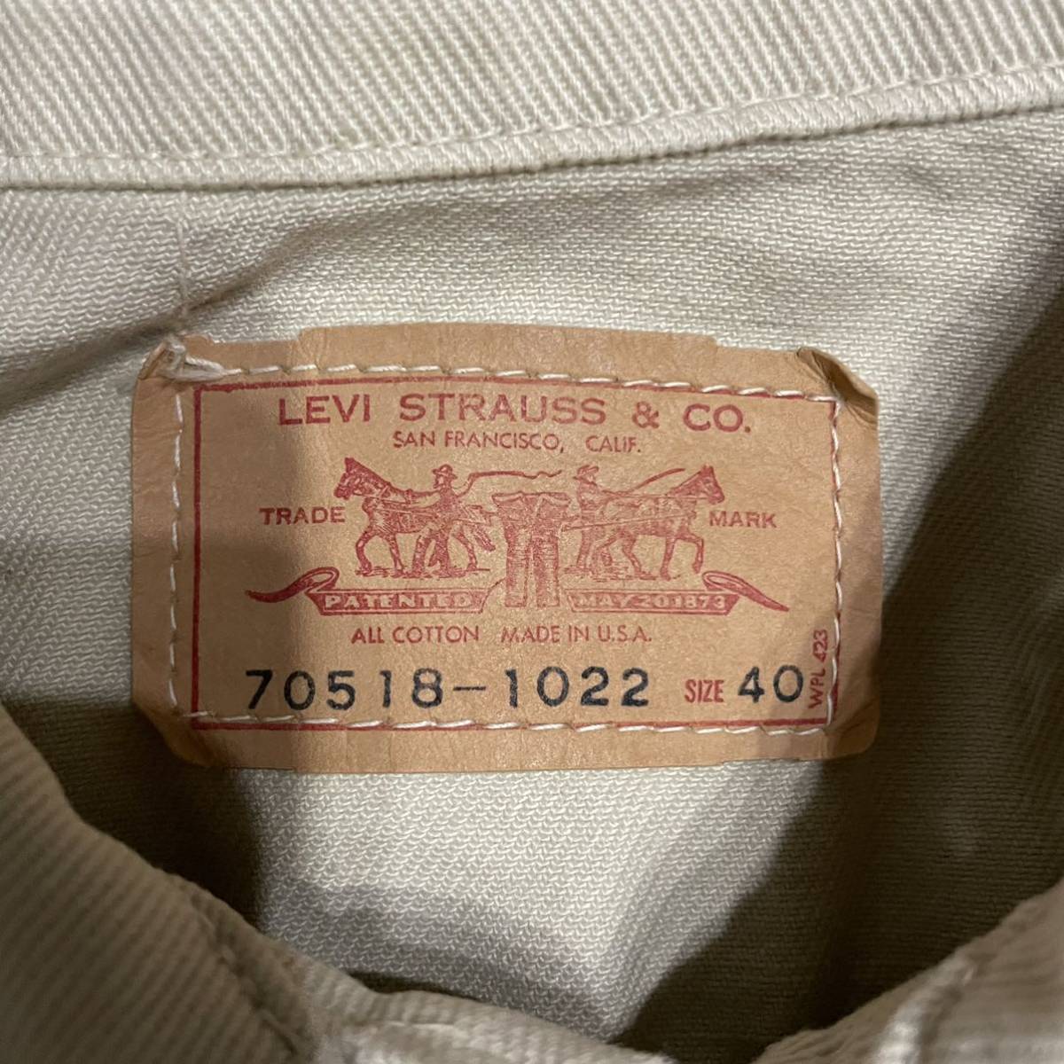 40サイズ 極上品 70518-1022 60s ビンテージUSA製 Levi's 840B 40サイズ 極上品 70518-1022 60s ビンテージUSA製 Levi's 840B
