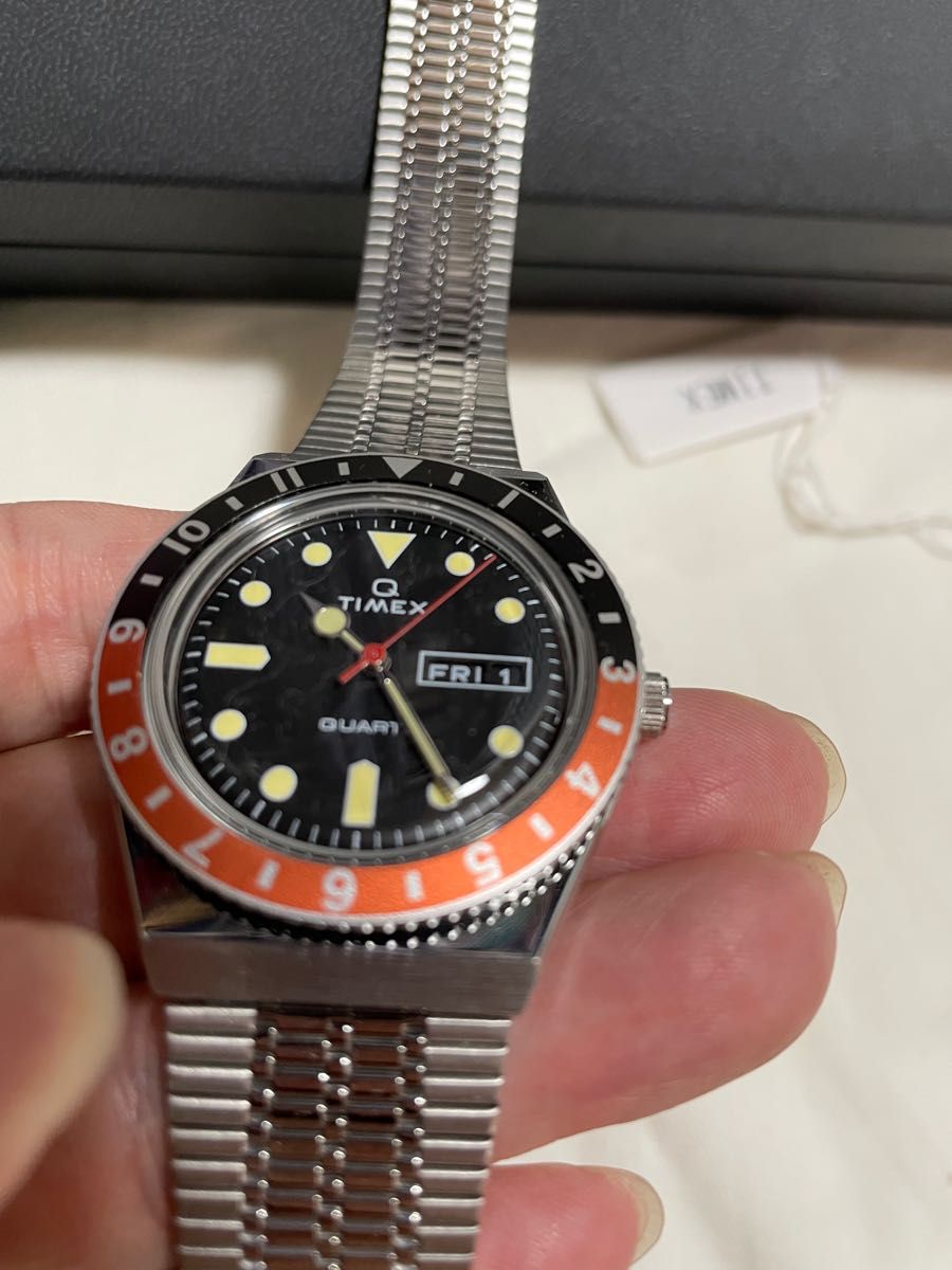 Q TIMEX M79 ブラック×レッド　箱、説明書　タイメックス　ペプシダイヤル　サブマリーナ　GMT ロレックス　ROLEX 