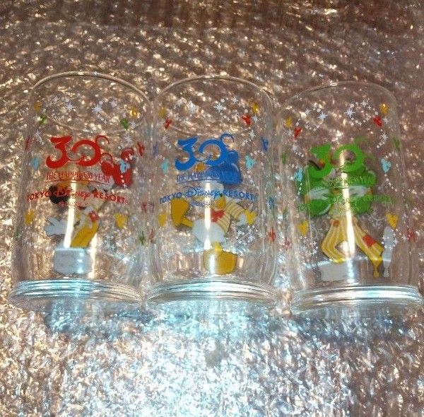 【未使用品】東京ディズニーランド 30周年 グラス コップ ３点セット