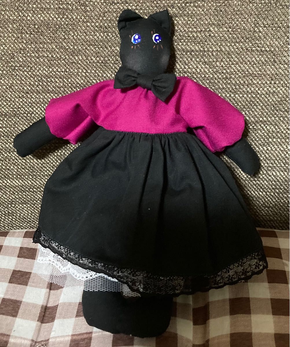 ひめひめ様専用　ハンドメイドカントリードール黒猫ちゃんハロウィン魔女