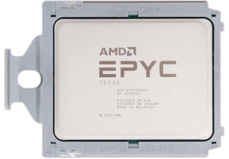 AMD EPYC 7573X 32 core 64 threads 2.8GHZ 3.6GHz MAX 768MB L3 CACHE TDP 280W SP3 socket