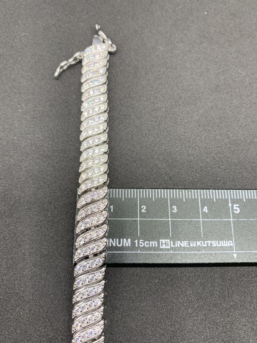 ロープ撚りデザイン シルバー スネークチェーン ブレスレット 