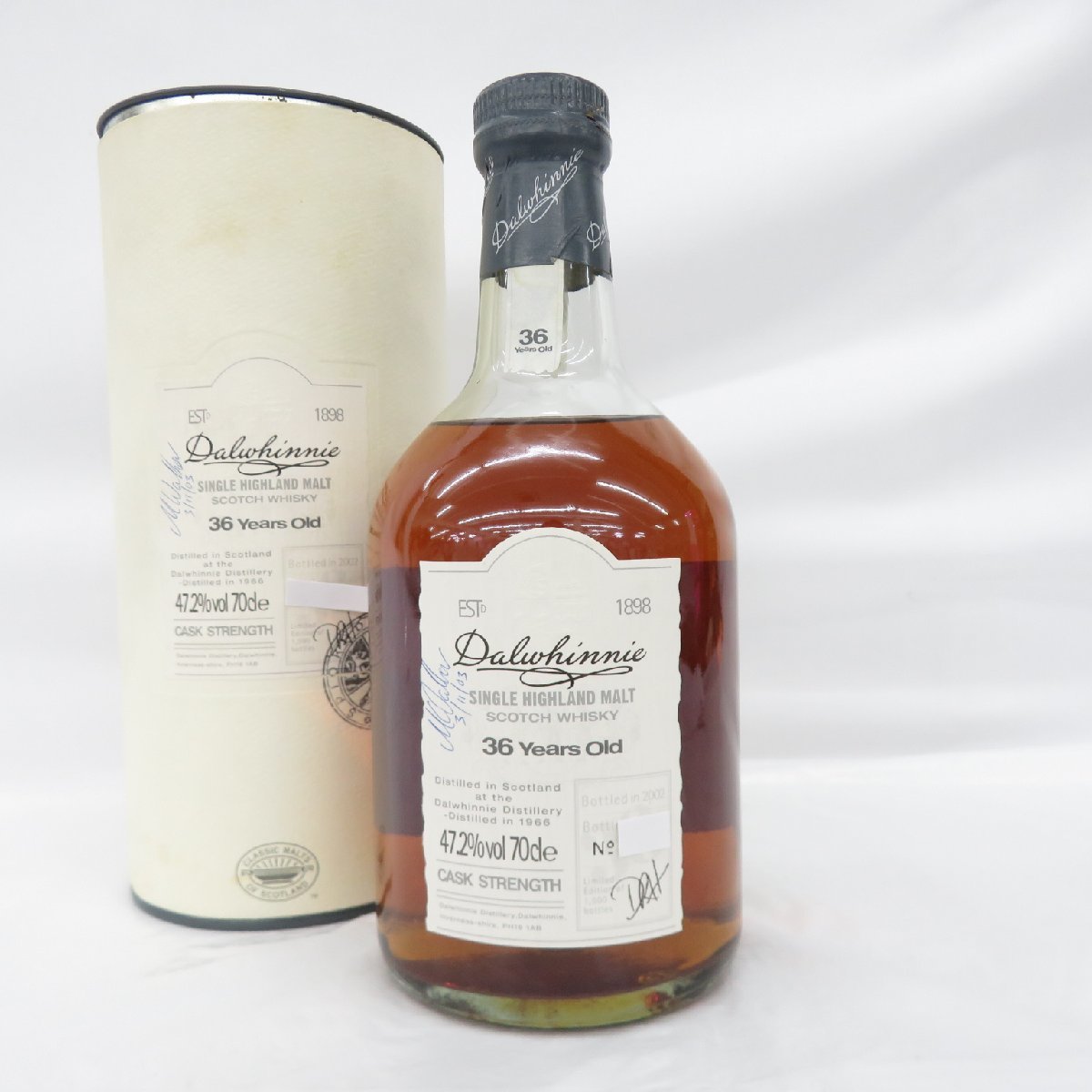 【未開栓】Dalwhinnie ダルウィニー 36年 1966-2002 ウイスキー 700ml 47.2% 箱付 11375267 0918