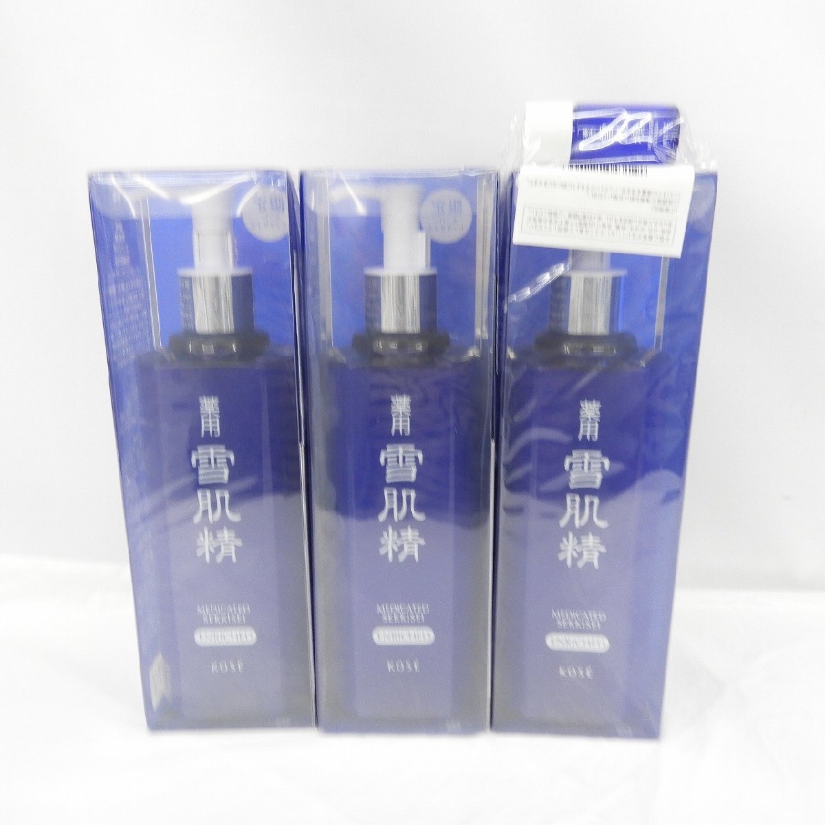 1円～【未開封/未使用品】KOSE 薬用 雪肌精 化粧水 エンリッチ 500ml ディスペンサー付ボトル 3本セット 107204 09/30-C 1003_画像3