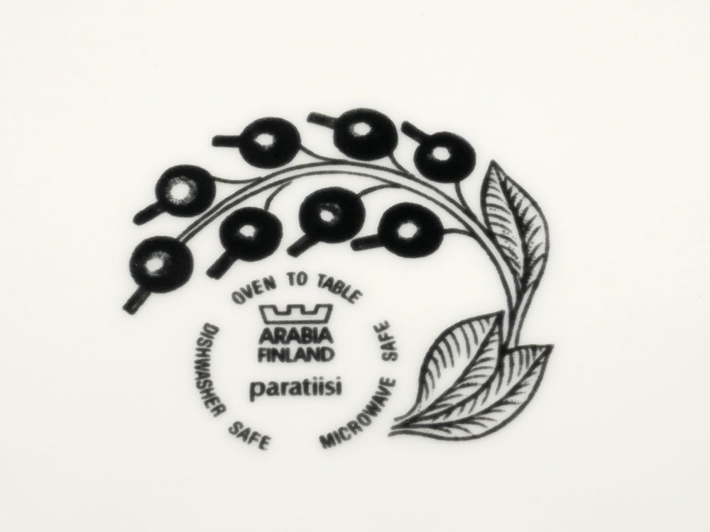 ● アラビア ARABIA パラティッシ PARATIISI オーバルプレート 25cm ブラック ビルガーカイピアイネン 旧ロゴ フィンランド 北欧食器 A_画像6