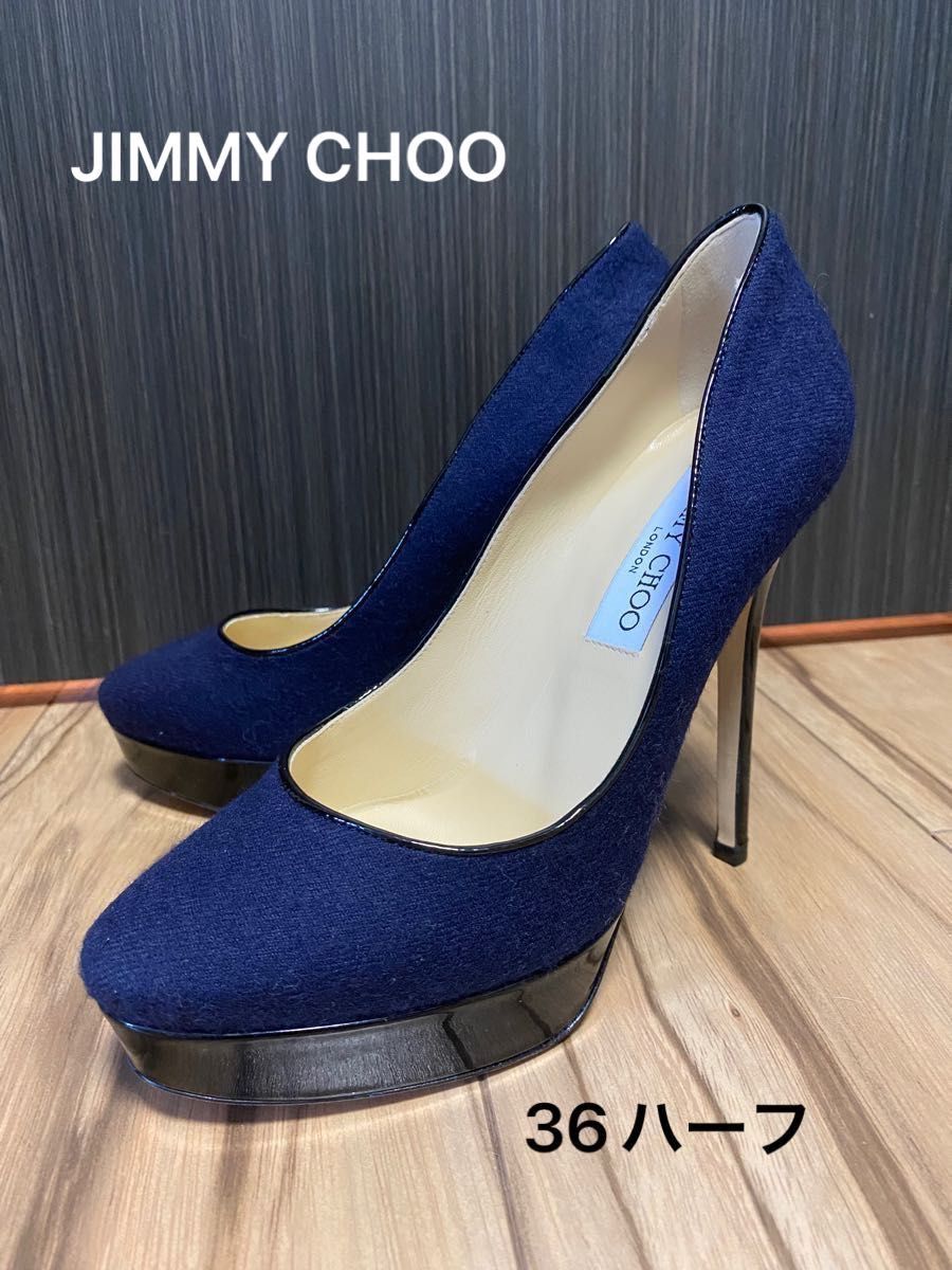 未使用 JIMMY CHOO ジミーチュウ ラウンドトゥ ピンヒール パンプス