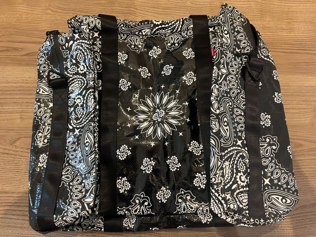 【送料無料】Supreme 21ss Bandana Tarp Large Duffle Bag Black シュプリーム バンダナ タープ ダッフル バッグ ブラック 黒_画像6