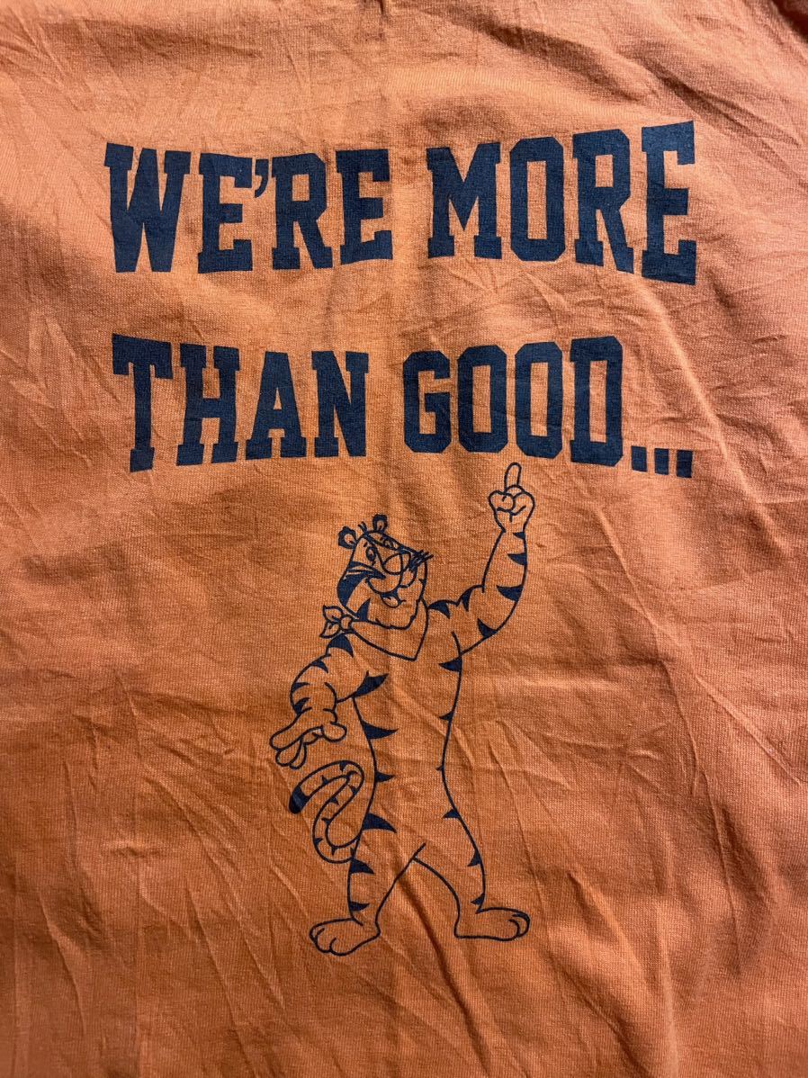 00s ビンテージ ケロッグ トニー・ザ・タイガー Tシャツ S オレンジ キャラ kellog's タイガー 虎 企業物 tony the tiger 00's kellog