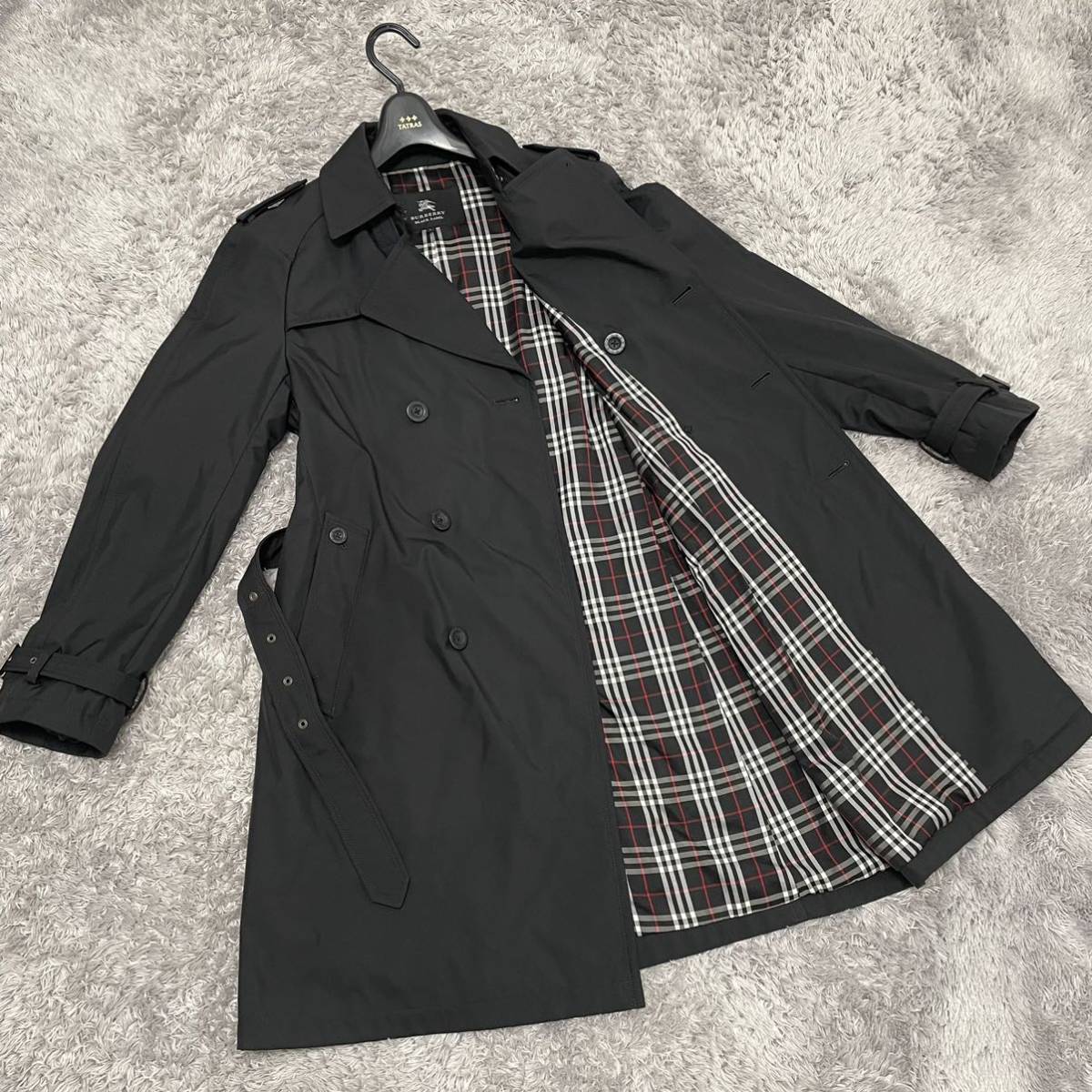 極美品】Burberry トレンチコートブラックLサイズ-